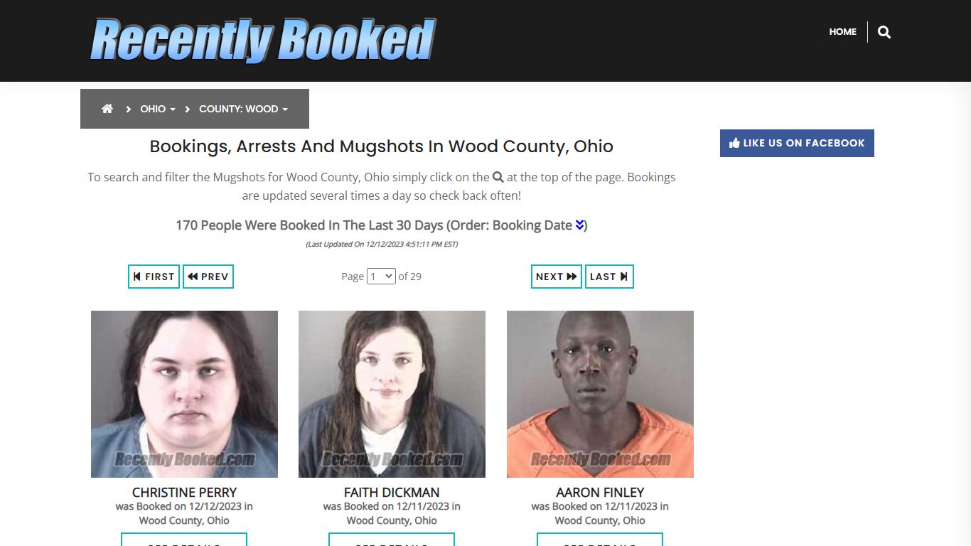 Recent bookings, Arrests, Mugshots in Wood County, Ohio - Recently Booked